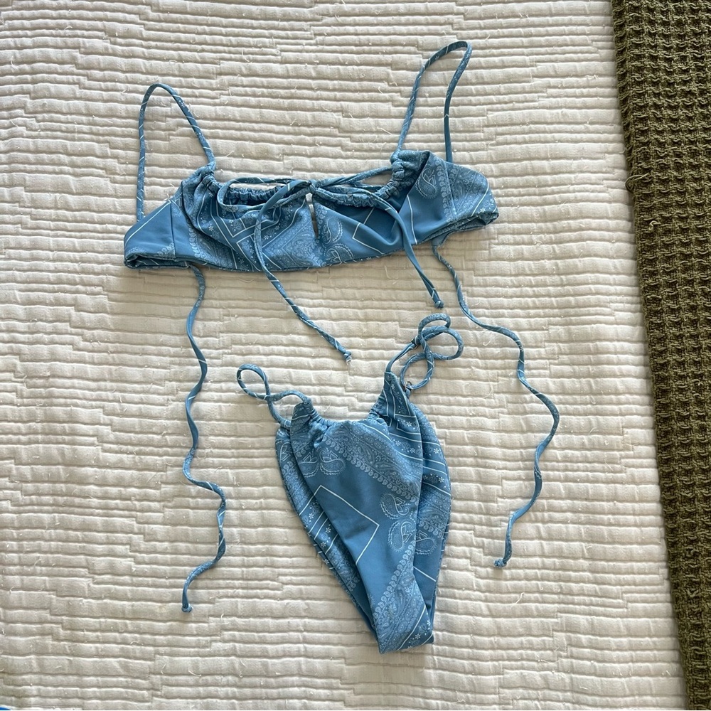 SKATIE blue bandana bikini set